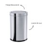 det lixeira inox com tampa basculante 907